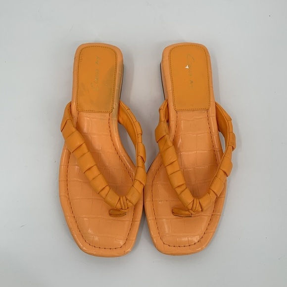 Circus by Sam Edelman Shoes - Circus NY Jacinda thong flip flop sandal shoe heel creamsicle orange slide 8.5